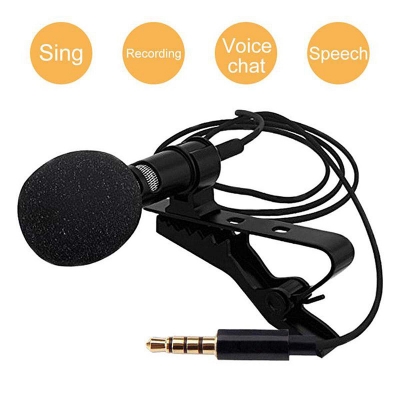 Picture of 3.5mm Hands Free Clip On Mini Microphone For PC ,Laptop, mobile phone, loudspeakers, speakers 
