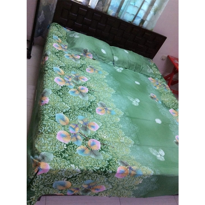 Picture of Cotton Fabric Multicolor Print 7.5 by 8.5 Feet Double King Size Bedsheet Set with Two Pillow Covers Multicolor