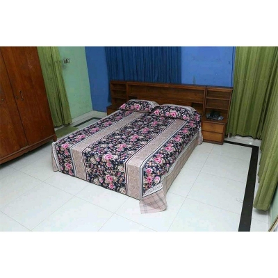 Picture of Double King Size Cotton Bed Sheet With  2 Pillow Covers - Multicolor