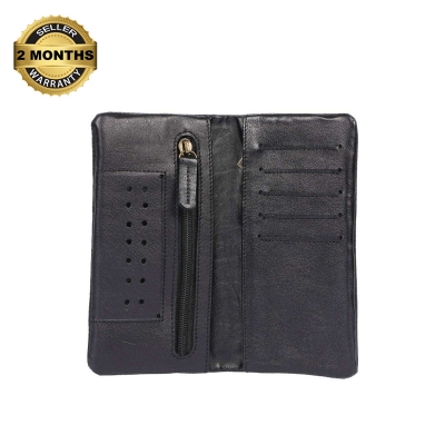 Picture of wallet Stylish 100% Leather choice Men long Wallet + mobile cover black soft and slim