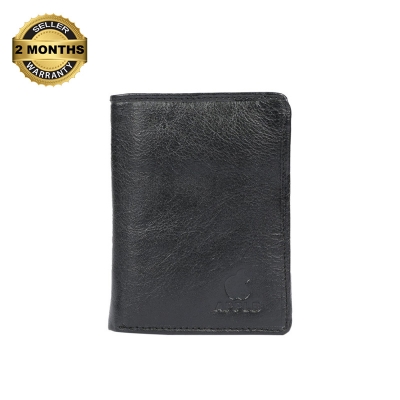 Picture of Wallet Men Simple Style Handmade soft and slim black 100 % leather
