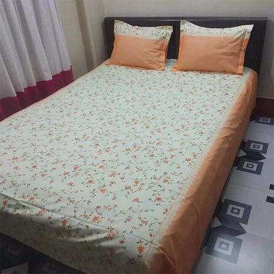 Picture of Double Size Cottont  Bed Sheet With  2 Pillow Covers - Multicolor