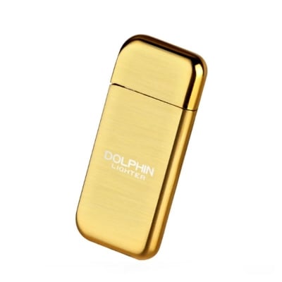 Picture of Dolphin Hy300 Windproof Refillable Butane Gas Lighter: Elegantly Crafted Windproof Lighter with Dolphin Engraving Reliable Flame
