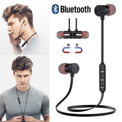 Picture of Wireless Bluetooth Earphone Sports Headsets Stereo Music Earbuds Wireless Bluetooth Earphones for Mobile Phone - black