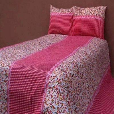 Picture of Double Size Cottont  Bed Sheewith Matching 2 Pillow Covers - Multicolor