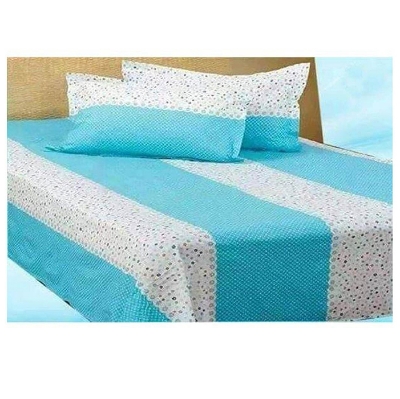 Picture of Double Size Cottont  Bed Sheewith Matching 2 Pillow Covers - Multicolor