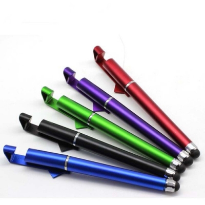 Picture of Universal 3 in 1 Capacitive Stylus Pen with Mobile Stand Holder and Writing Pen for Mobile Touch - One Piece