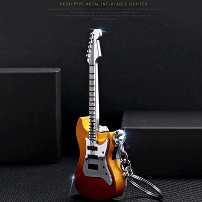 Picture of Mini Cute Candle Custom Torch Lighter: Metal Novelty for Men Booten Lighter with Guitar