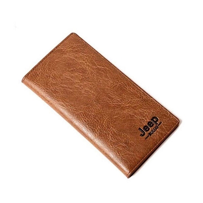 Picture of Jeep Brown High quality High Capacity Artificial Leather Long Wallet For Man Multicolor