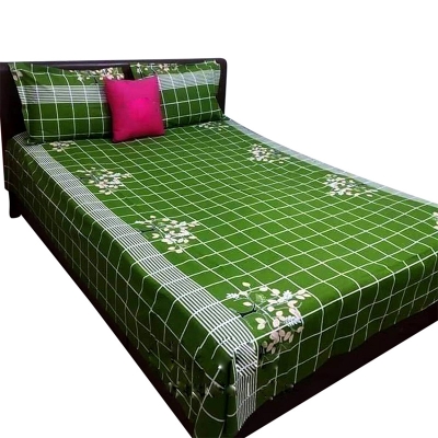 Picture of Cotton Fabric Multicolor Print 7.5 By 8.5 Feet Double King Size Bedsheet Set With Two Pillow Covers - Bed Sheet Multicolor