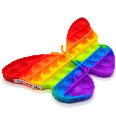 Picture of 1 X Push Pop Bubble Fidget Sensory Toy, Silicone Puzzle Game Toys Squeeze Sensory Toy for Kids, Family, Friend Rainbow Toys