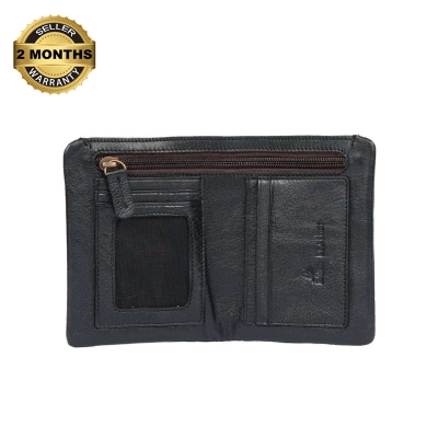 Picture of wallet Stylish 100% Leather good choice Men Wallet black soft and slim zipper pokect