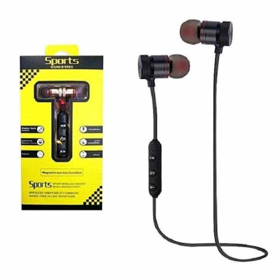 Picture of Wireless Bluetooth Earphones Sports Headsets Stereo Music Earbuds Wireless Bluetooth Earphones for Mobile Phone - black and gold