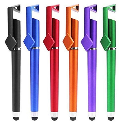 Picture of Universal 3 in 1 Capacitive Stylus Pen with Mobile Stand Holder, Writing Pen, Capacitive Pen for Mobile use, Compatible for Android Touch Screen 