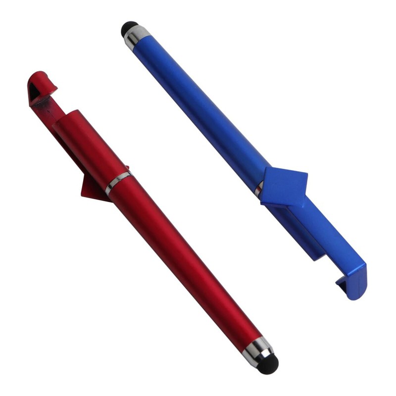 Picture of Universal 3 in 1 Capacitive Stylus Pen with Mobile Stand Holder and Writing Pen for Mobile Touch - One Piece