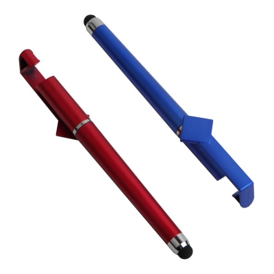 Picture of Universal 3 in 1 Capacitive Stylus Pen with Mobile Stand Holder and Writing Pen for Mobile Touch - One Piece