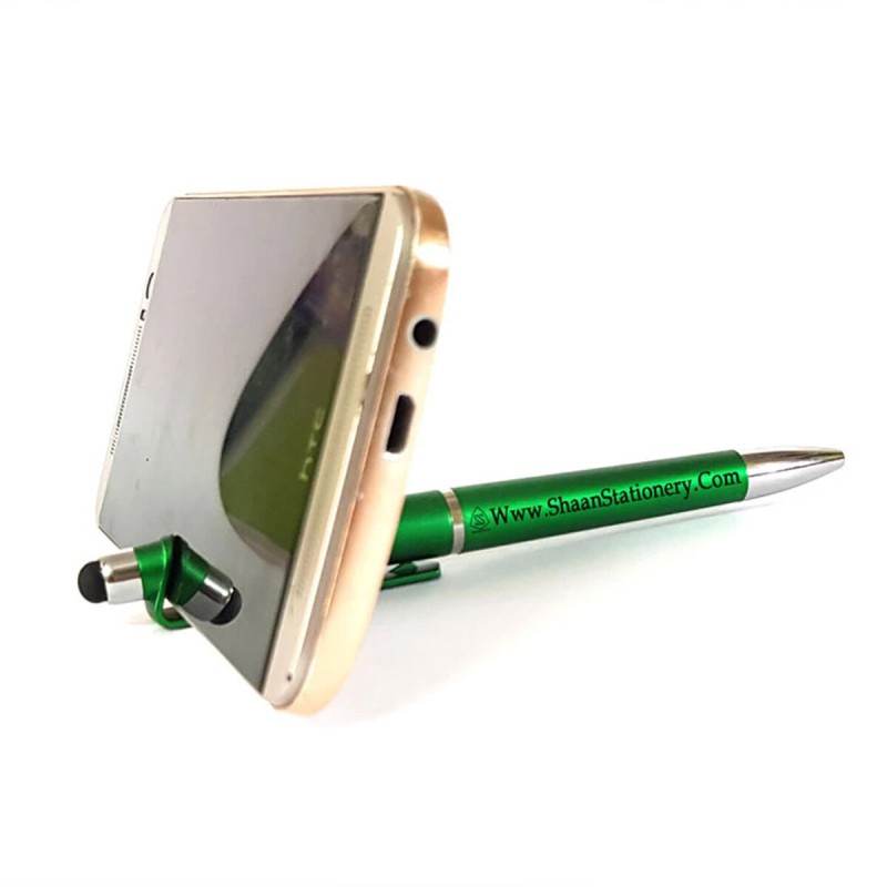 Picture of Universal 3 in 1 Capacitive Stylus Pen with Mobile Stand Holder and Writing Pen for Mobile Touch - One Piece
