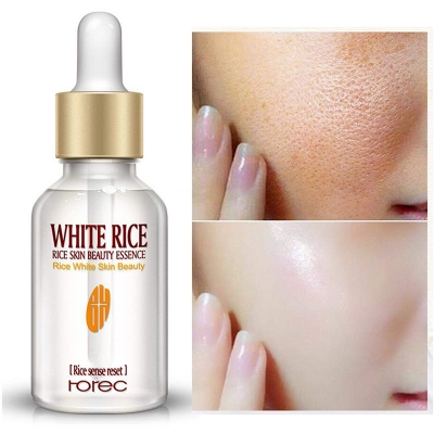 Picture of ROREC Natural Organic White Rice face Serum collagen Reduces Wrinkles Dark Spots anti-aging Sun Damage Corrector skin care 