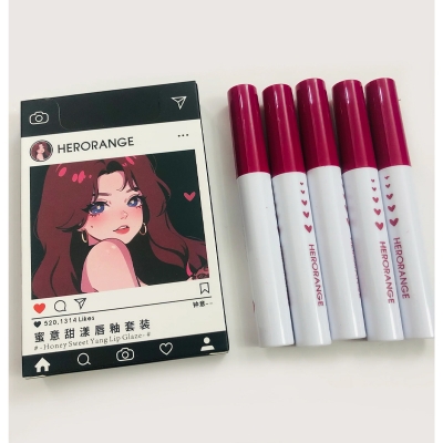Picture of Herorange 5-in-1 Lip Gloss Set – Shiny, Hydrating & Long-Lasting Finish Herorange 5-in-1 Lip Gloss Set – Shiny, Hydrating & Long-Lasting Finish 