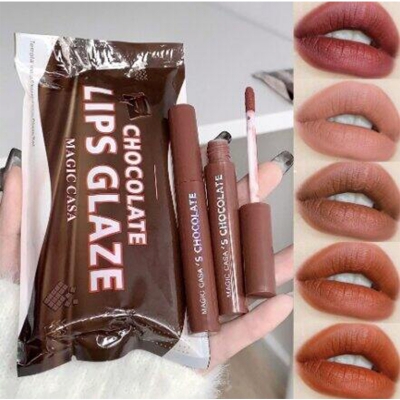 Picture of Magic Casa Five Chocolate Color Lip Glaze Set Matte Matte Non-fading Lipstick 5pcs Set 26