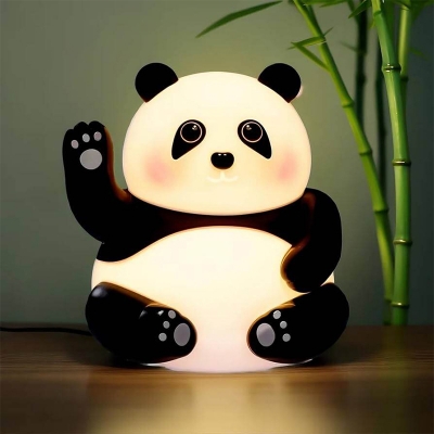 Picture of Panda LED Night Light Patting Lamp Cartoon Children's Nightlight Toy Gift Bedroom Decor Multicolor