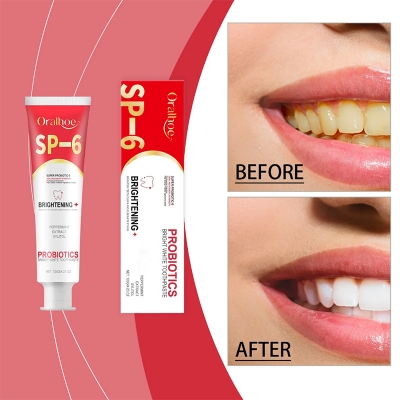 Picture of Oralhoe SP-6 Brightening + PROBIOTICS Bright White Toothpaste 