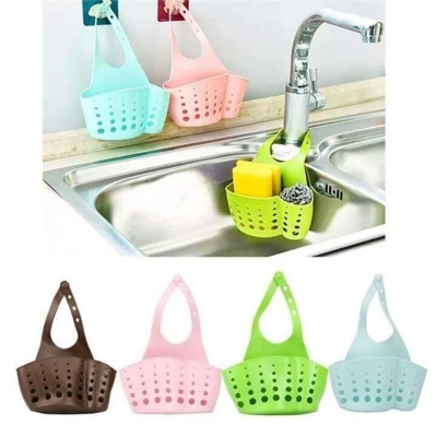 Picture of Kitchen Sink Drain Basket Dish Cloth Sponge Storage Rack Hanging Basket 1pcs Multicolor