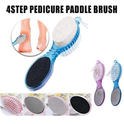 Picture of 4 Step Multi-use Foot Care Brush Pedicure Paddle Multicolor
