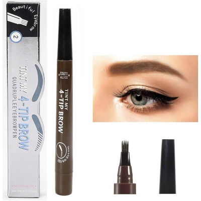 Picture of TINT MY 4-TIP BROW Liquid Eyebrow Pencil Waterproof -#04 GRAY BROWN 