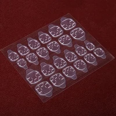 Picture of Nail Glue Stickers 24 Pcs 3 Sheets Multicolor