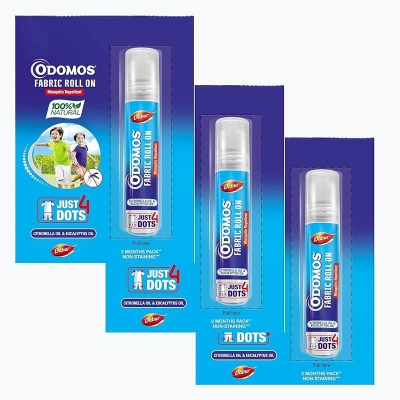 Picture of Odomos Mosquito Repellent Fabric Rollon Citronella & Eucalyptus Oil | 8Ml | Made In India 