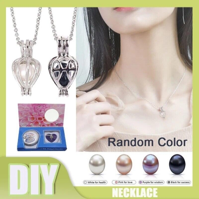 Picture of Natural Oyster Wish Pearl Vacuum Can Pendant Necklace Charm Necklace Gift Popular Fashion Women Jewelry Gift Multicolor