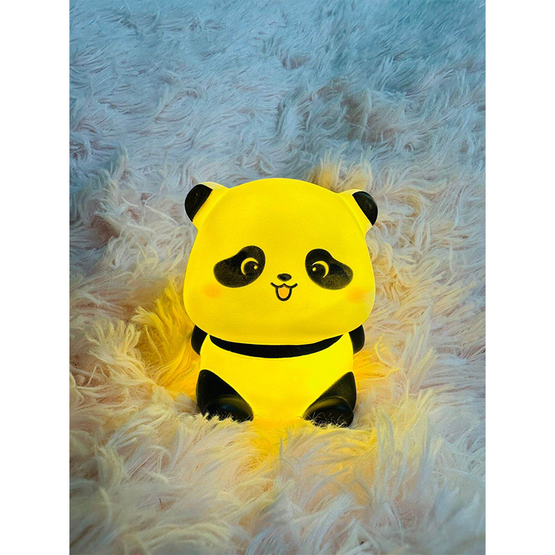 Picture of Panda LED Night Light Living Room Cute Panda Plastic Lamp Bedside Decor Creative Kids Night Light Birthday Gift Cake Decor Multicolor