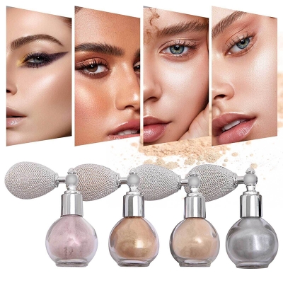 Picture of Fashion Powder Spray High Gloss Glitter Powder Spray Shimmer Powder Makeup For Face Body Highlight Makeup 2, 3, 1
