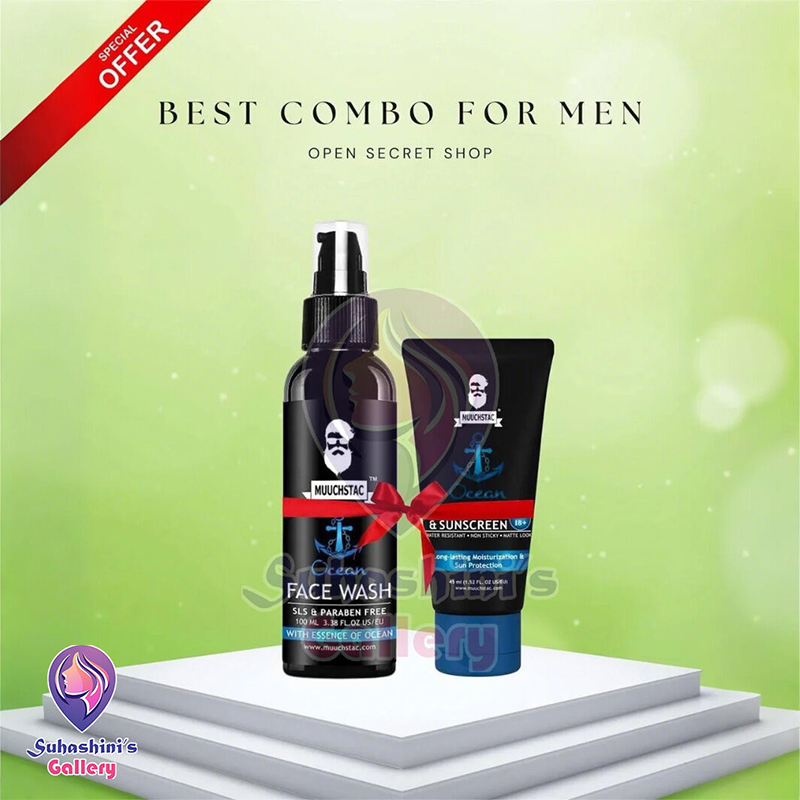 Picture of Muuchstac Best Combo For Men [Facewash + Moisturizer & Sunscreen] 