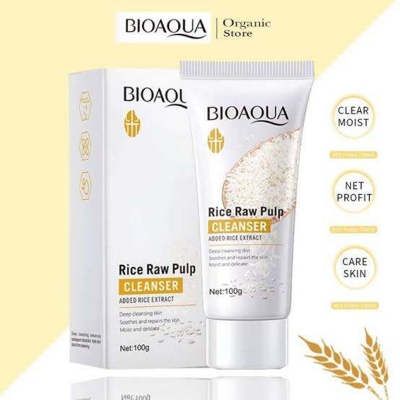 Picture of BIOAQUA Rice Raw Pulp Facial Cleanser / Added Rice Extract Face Wash - 100g Multicolor