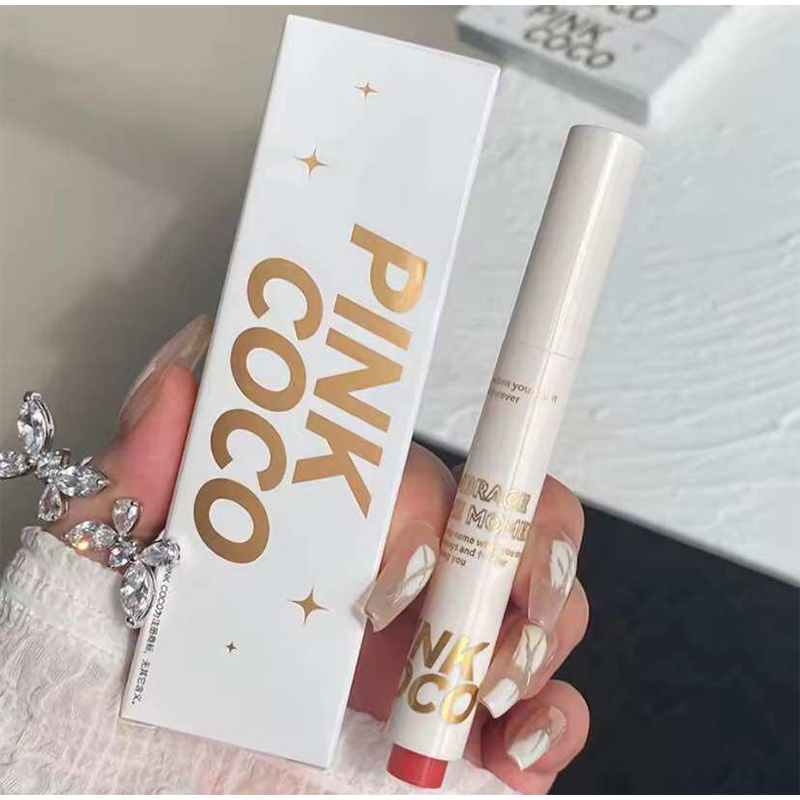 Picture of Pink coco 1Pcs Water-light Lip Glaze Mirror Glitter Lip Tint Long Lasting Moisturising Love Heart Shape Solid Lipstick Pen Lips Make Up 