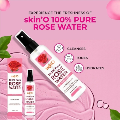 Picture of SKINO Pure Rose Water 100% Natural 100 Ml Multicolor
