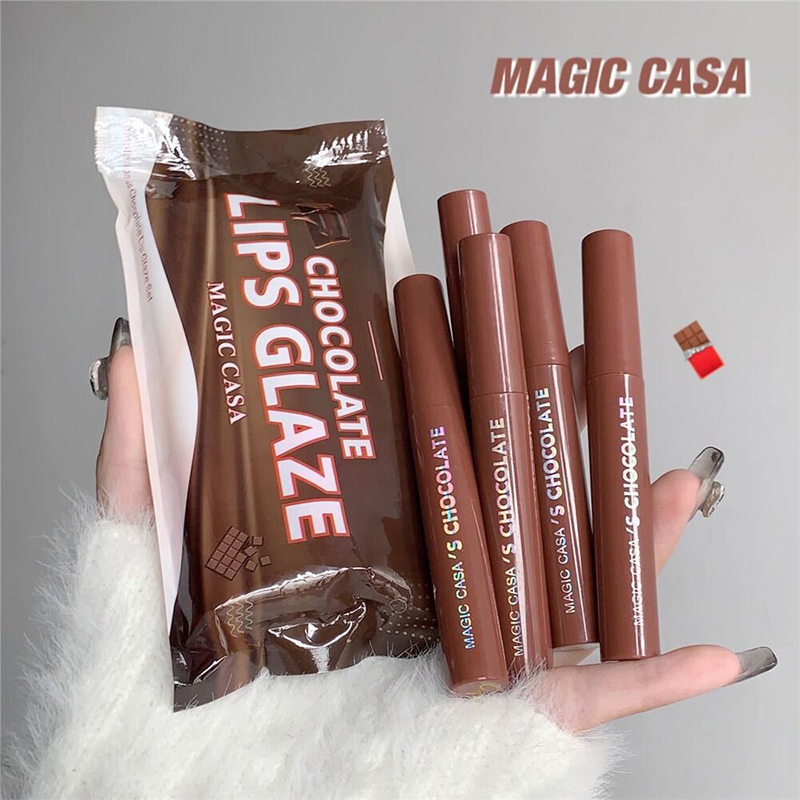 Picture of Magic Casa Five Chocolate Color Lip Glaze Set Matte Matte Non-fading Lipstick 5pcs Set 26
