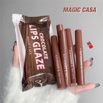 Picture of Magic Casa Five Chocolate Color Lip Glaze Set Matte Matte Non-fading Lipstick 5pcs Set 26