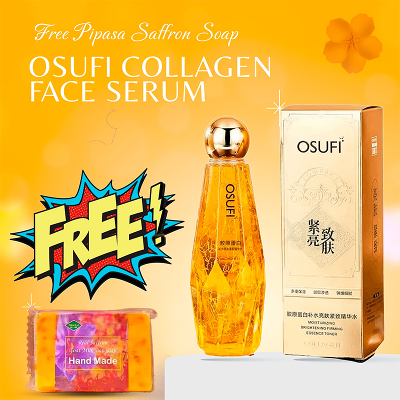 Picture of Osufi collagen face serum (300ml) with Free !! Pipasa Saffron Soap Combo pack 
