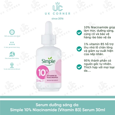 Picture of Simple Boo..ster Serum 10% Niacinamide (Vitamin B3) 30ml 