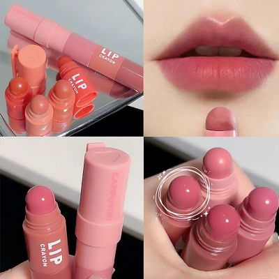 Picture of Cappuvini 4 In 1 Waterproof Long Lasting Non-stick Cup Lip Gloss Matte Velvet Lipstick Pen Crayon Lipstick Fashion Red Lip Tint Makeup Cosmetic 