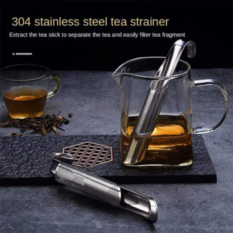 Picture of Kitchen Accessories new Tea Strainer Amazing Stainless Steel Infuser Pipe Design Touch Feel Holder Tool Tea Spoon Infuser Filter Multicolor