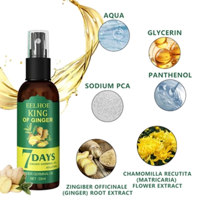 Picture of EELHOE King of Ginger 7 Days Ginger Hair Nutrient Solution Ginger Germinal Oil - 50ml 