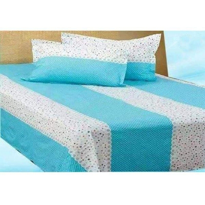 Picture of Double Size Cottont  Bed Sheewith Matching 2 Pillow Covers - Multicolor