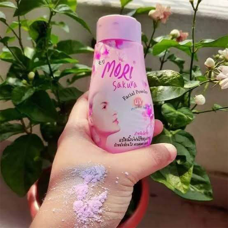 Picture of Pink powder MORI Sakura Facial Powder UV protection Smooth Bright All Day Long-50gm 
