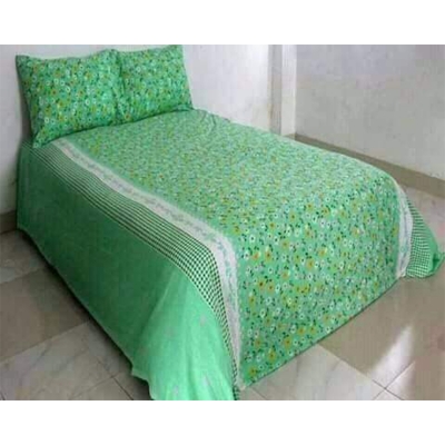 Picture of Double Size Cottont  Bed Sheet With  2 Pillow Covers - Multicolor