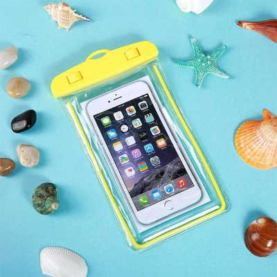 Picture of Transparent Luminous pvc waterproof bag for mobile phone 