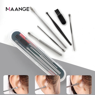 Picture of Ear Cleaner Set Earpick Ear Wax Remover Ear Curette Spiral Ear Spoon Ear Cleaning Tools 